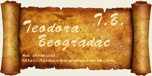 Teodora Beogradac vizit kartica